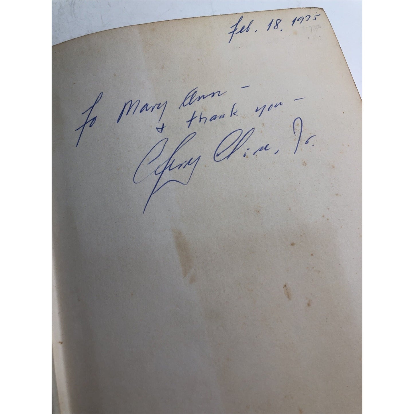 C Terry CLINE, Jr DAMON Signed By Author 1st Edition 1975 HC DJ