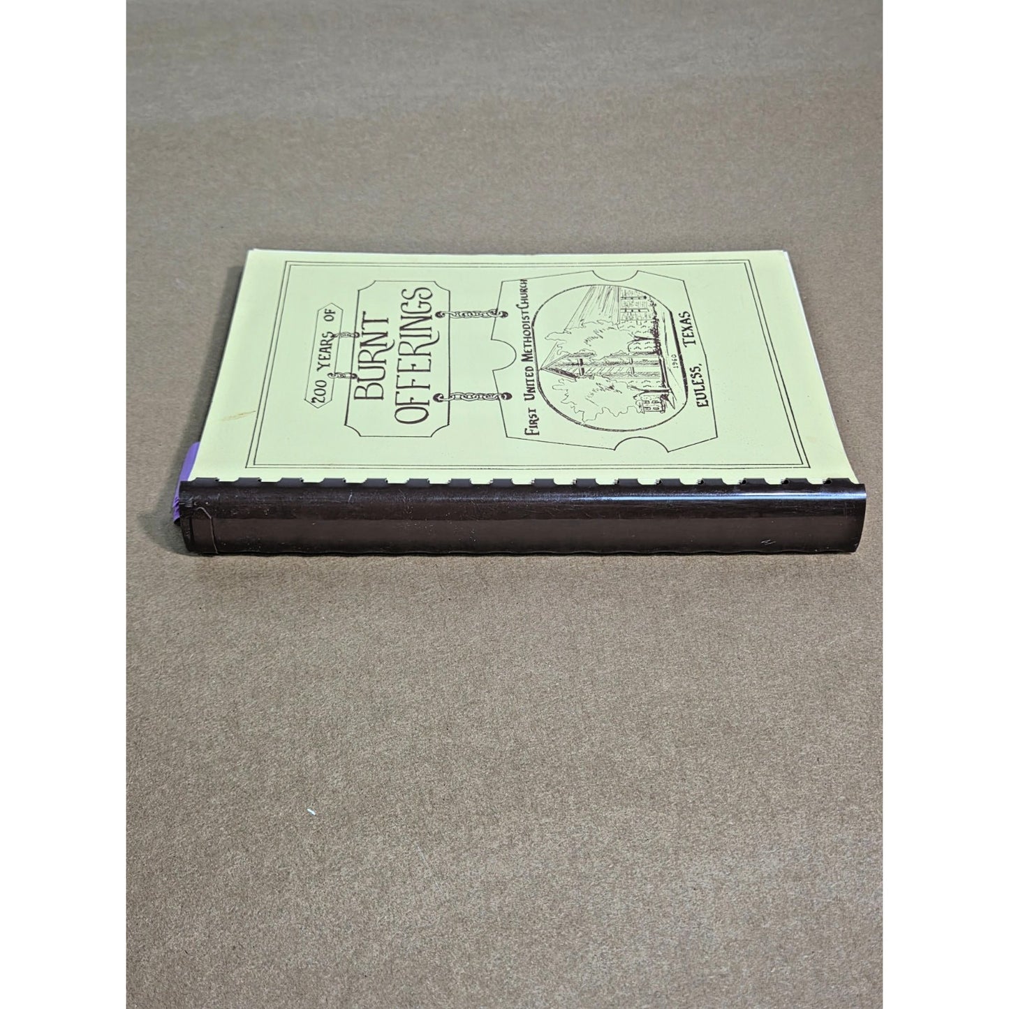 Vintage 1984 Burnt Offerings Texas Church Cookbook Methodist Bicentennial