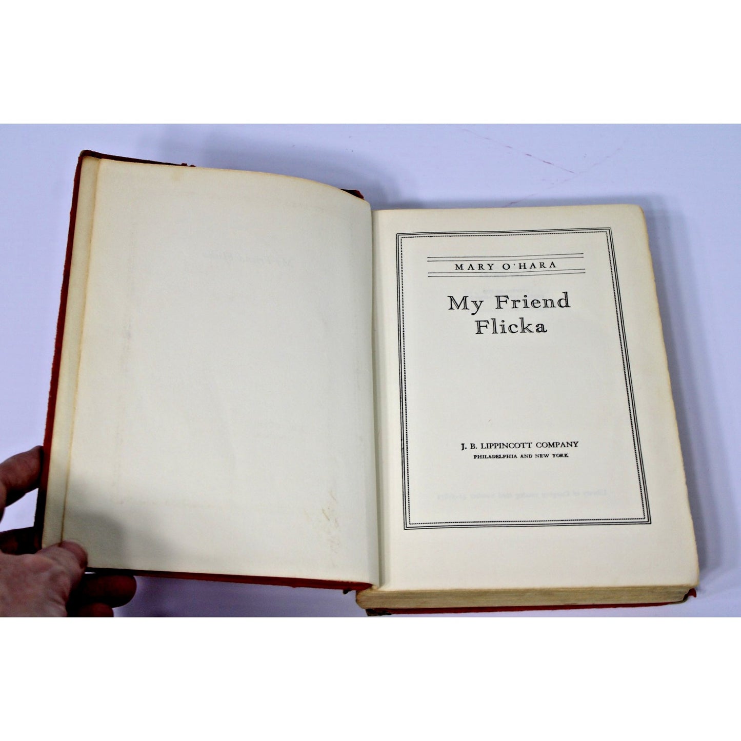My Friend Flicka- Mary O'Hara, 1941 Lippincott 37th Printing, Classic Western
