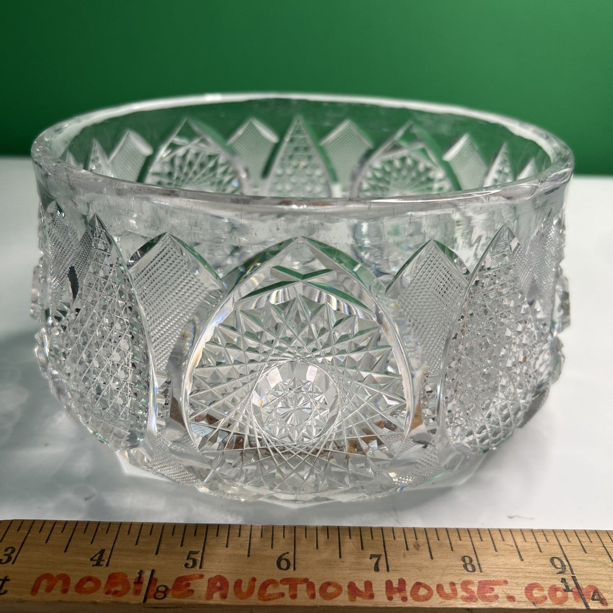 Elegant Vintage Cut Crystal Bowl 7.5” Diameter