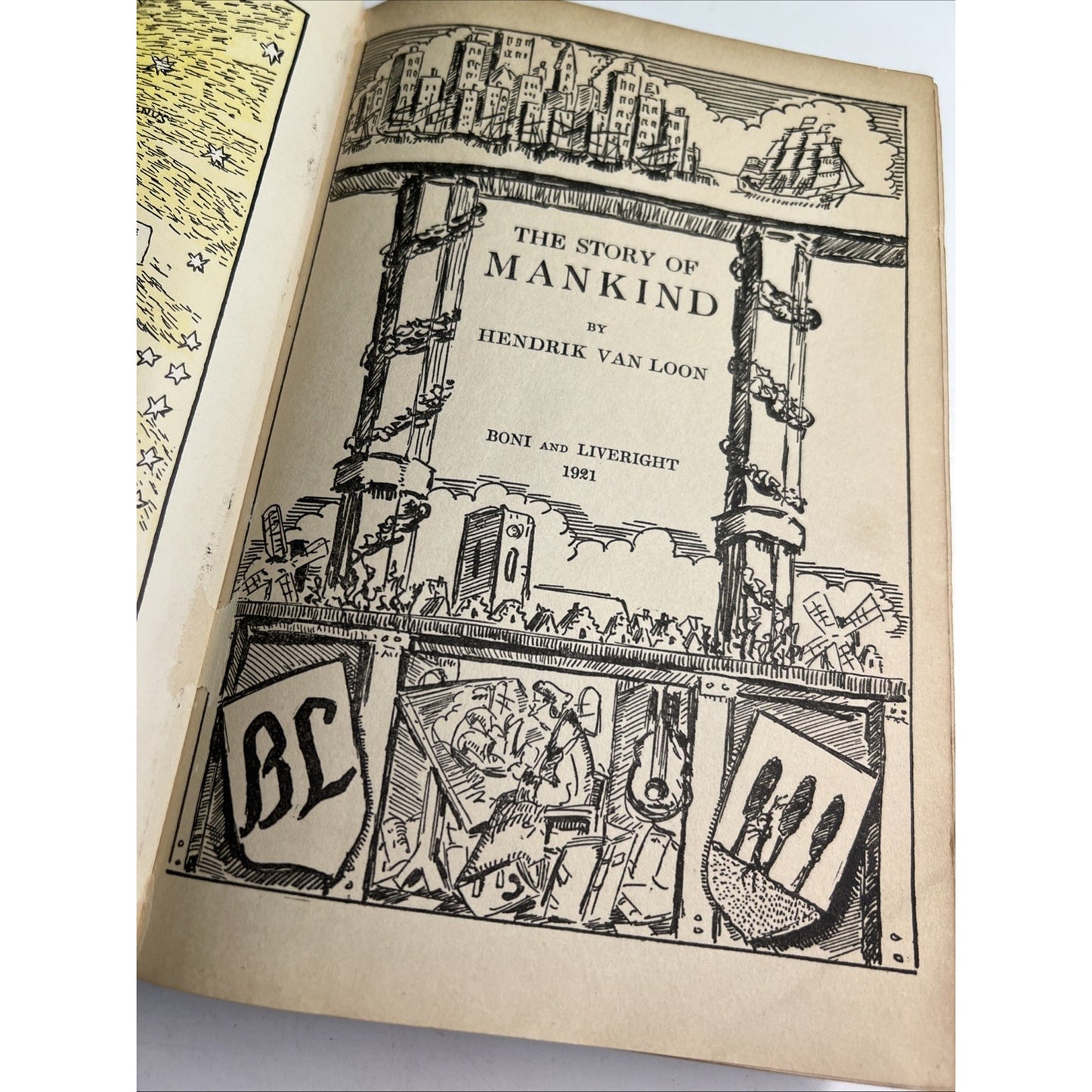 Vintage 1921 Book The Story of Mankind by Hendrik Van Loon 1st Edition 1st print