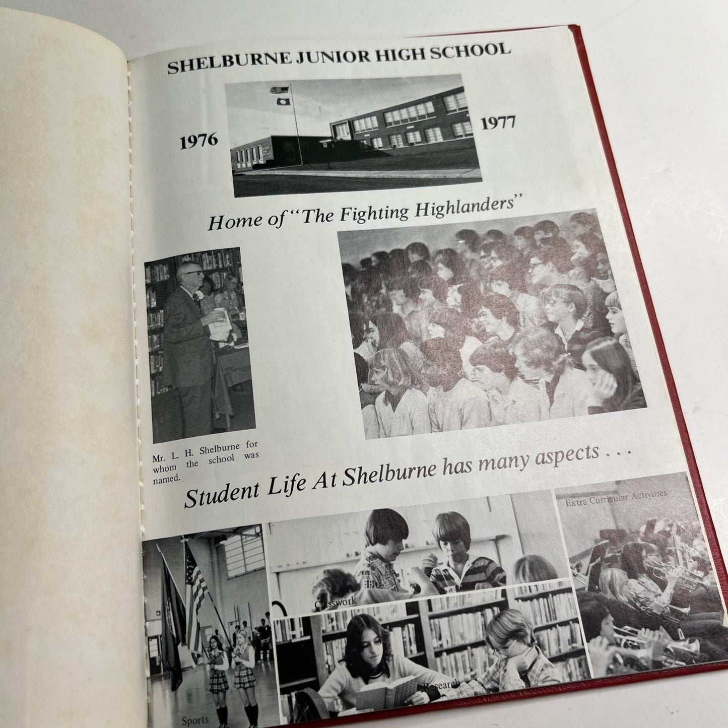 1976-77 The Highlander Shelburne Junior High School Yearbook