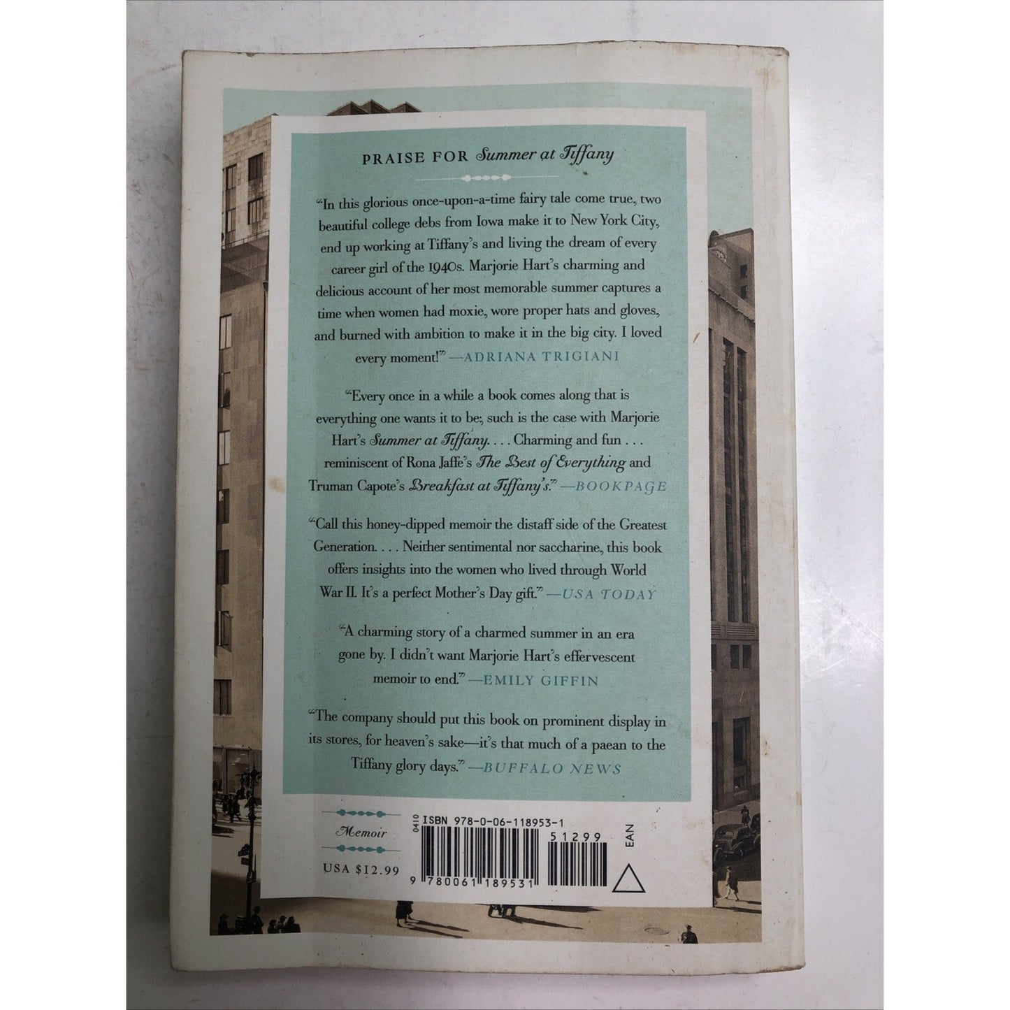 Summer at Tiffany by Marjorie Hart 2007 Paperback Memoir
