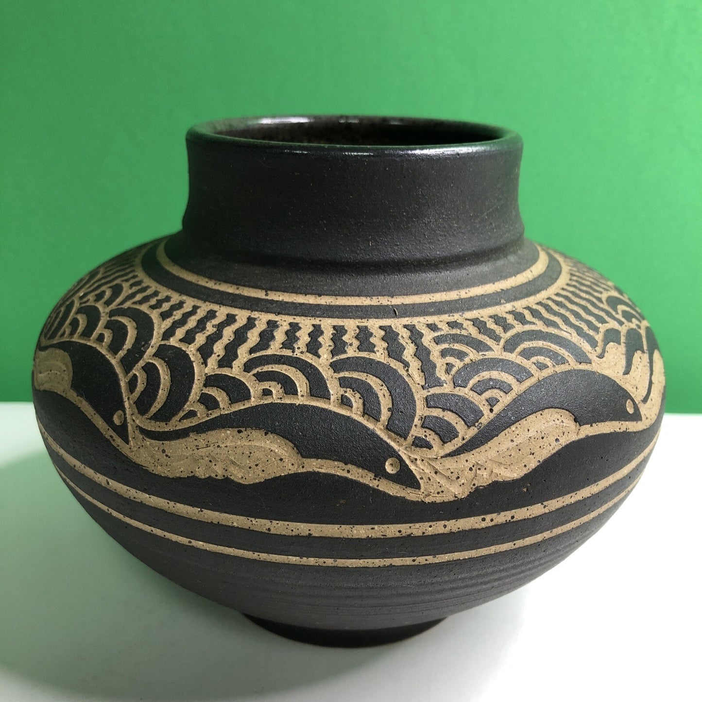 1985 CHARLES SMITH Art Pottery Vase Planter African American- Mobile, Alabama