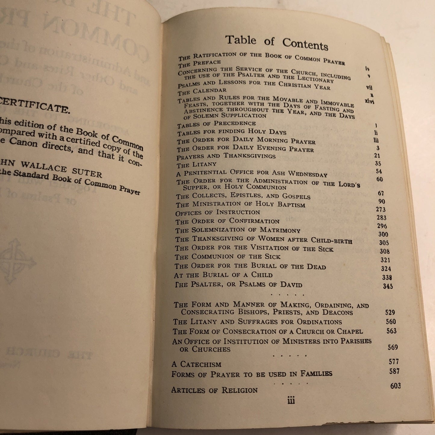 The Book of Common Prayer by The Church Pension Fund J.W. Suter 1945 Hardcover