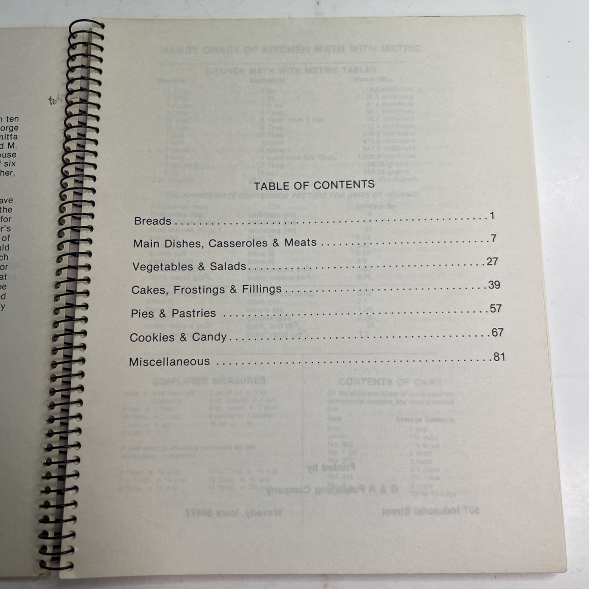 1986ish Bread Of Life Mt. Olive Baptist Church Laran Louisiana Recipe Cookbook