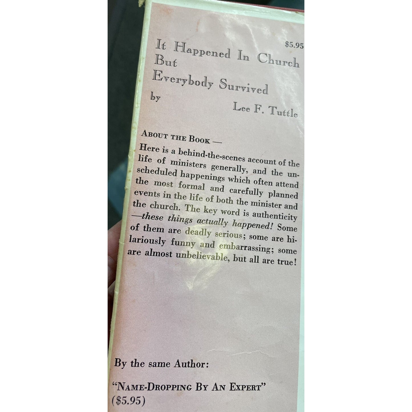 It Happened in Church but Everybody Survived Limited First Edition Lee F. Tuttle