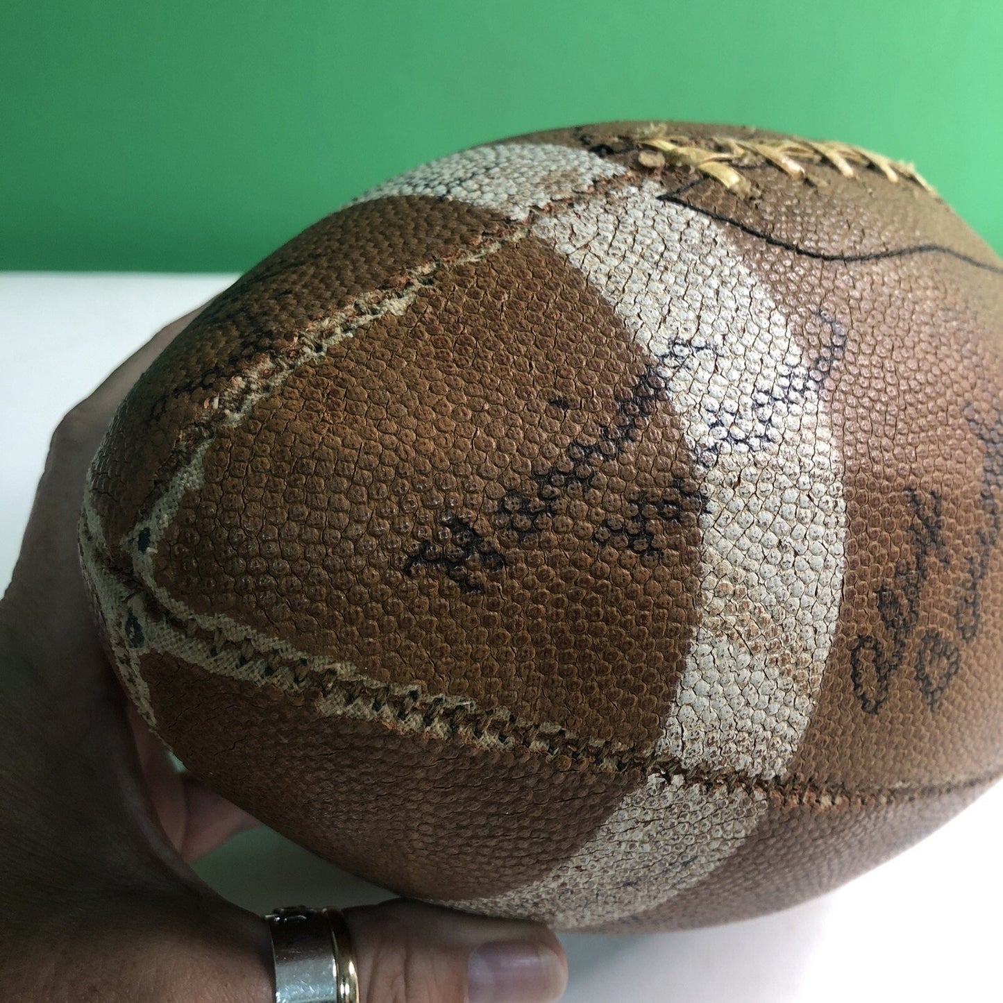 1960 Era Signed Football Auburn Alabama University AL NFL Drafts Super Bowl
