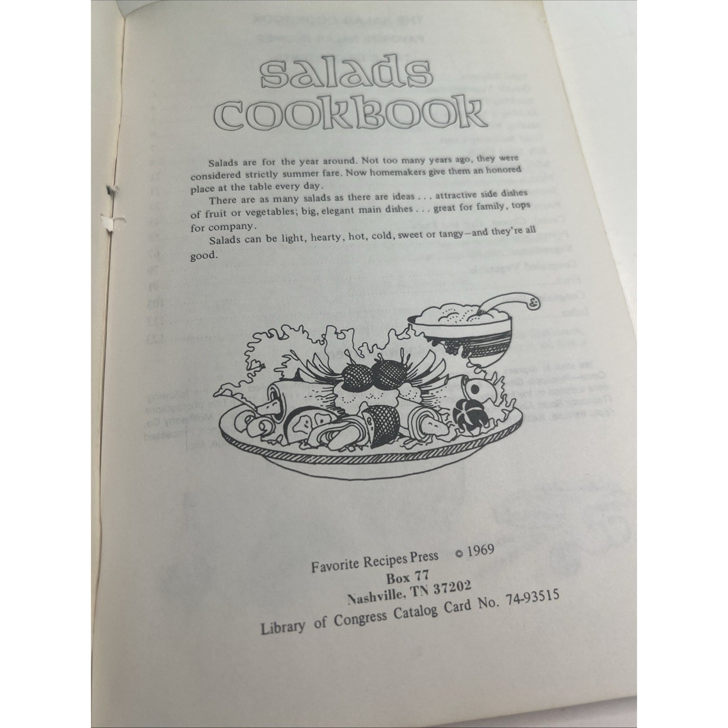Salads Cookbook Vintage 1969 Favorite Recipes Press Over 500 Salad Recipes