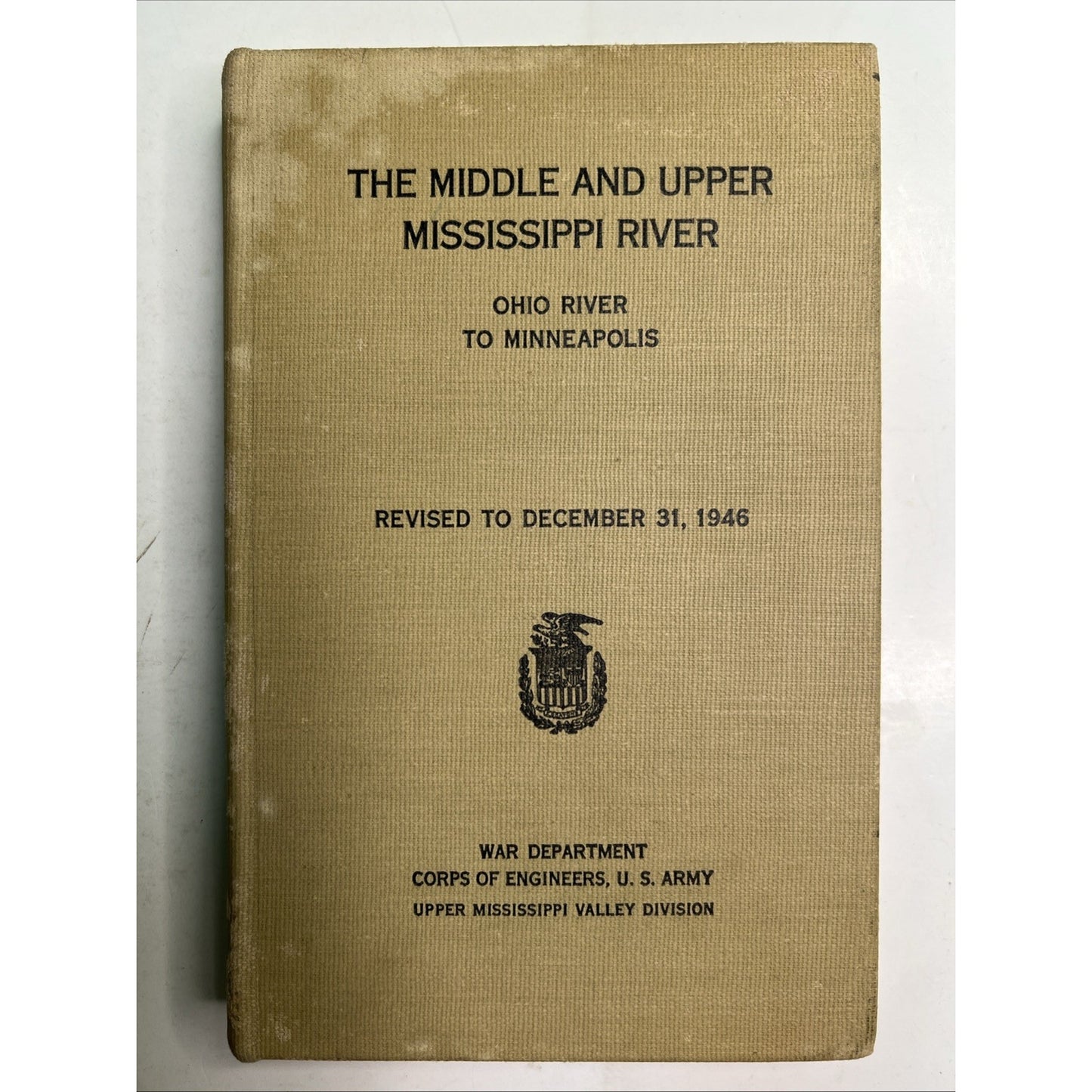 War Dept. US Army Corps of Engineers Mississippi River Navigation Guide 1948 HC