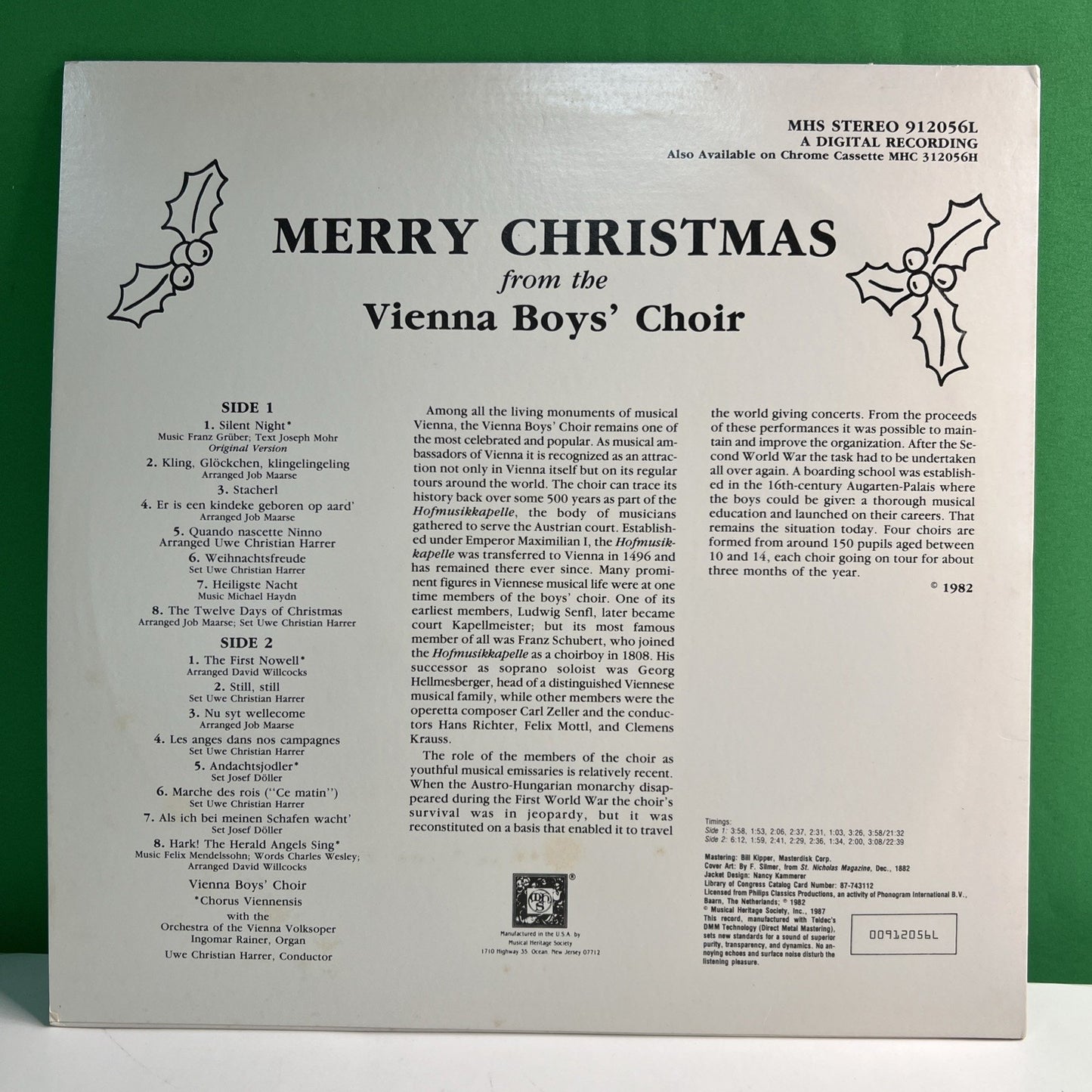 MHS 912056L Merry Christmas From The Vienna Boys’ Choir 1987 LP Record