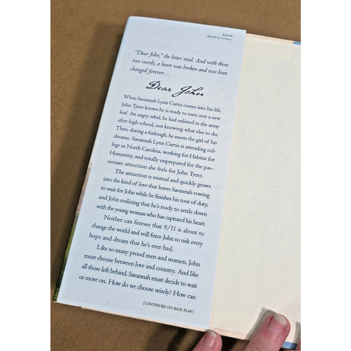 **Signed** Nicholas Sparks Dear John First Edition Hardcover 1st Printing 2006