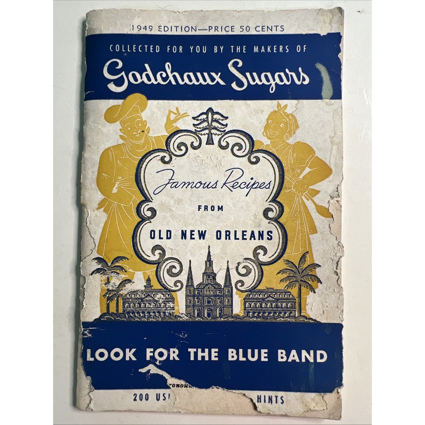 1949 Godchaux Sugars Old New Orleans Cookbook Creole Recipes VTG PB