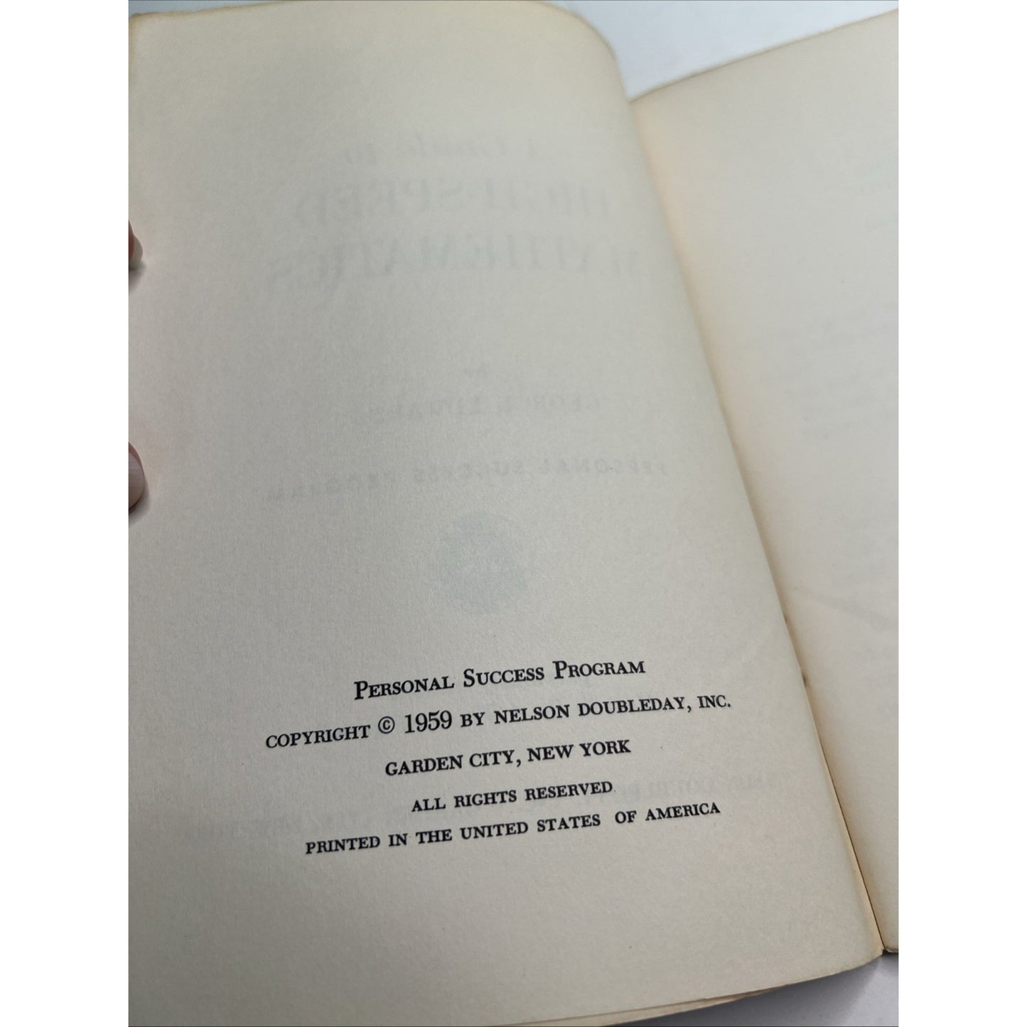 1959 A Guide to High-Speed Mathematics George Edwards Personal Success Self Help