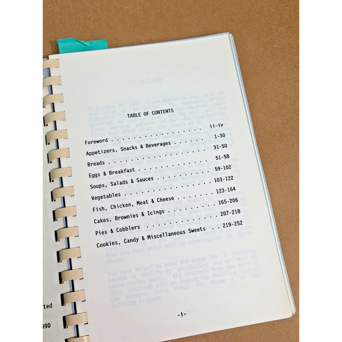 Vintage 1990 St. Andrews Arlington Texas TX Community Cookbook - First Edition