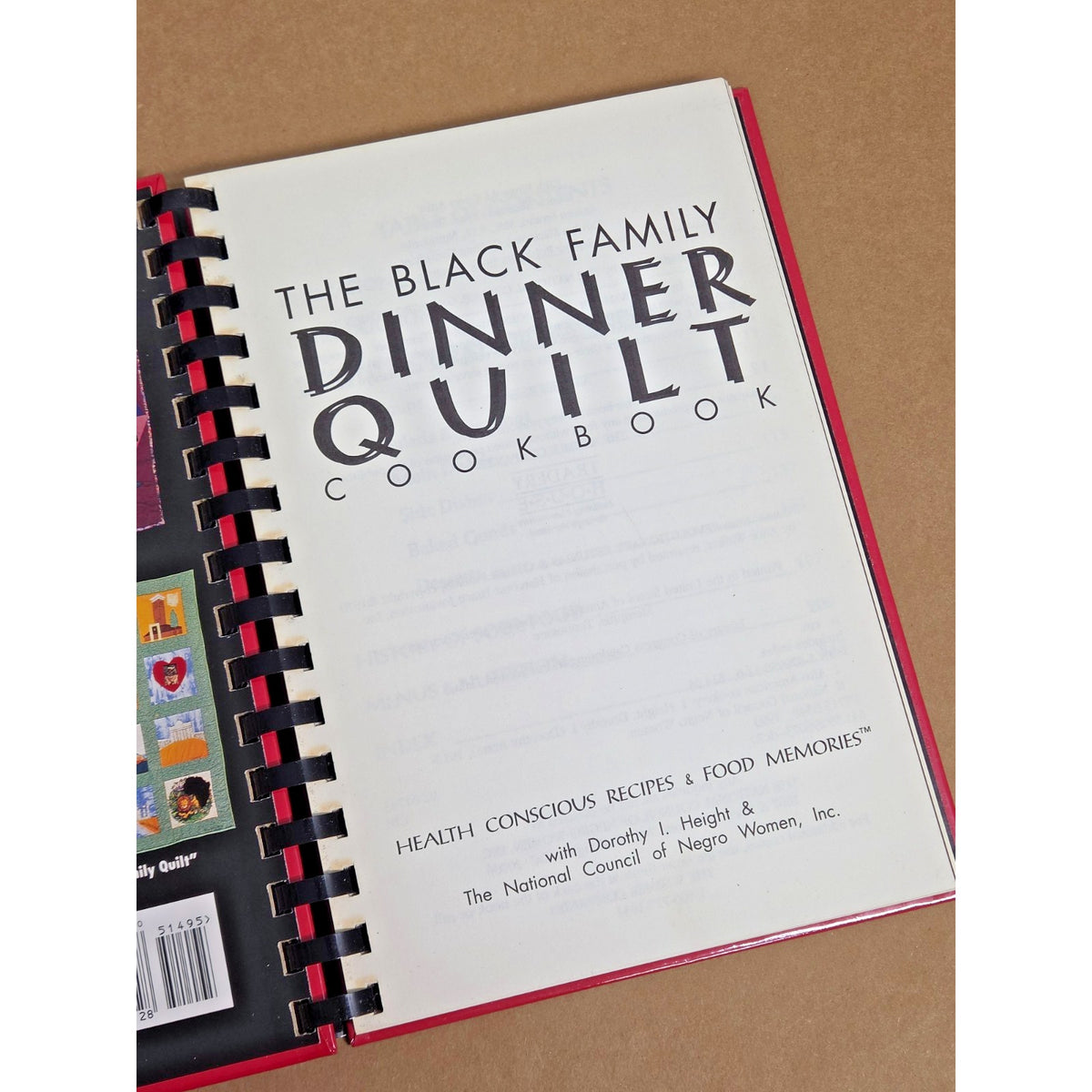 Vintage 1993 Black Family Dinner Quilt Cookbook - Faith Ringgold Art - NCNW
