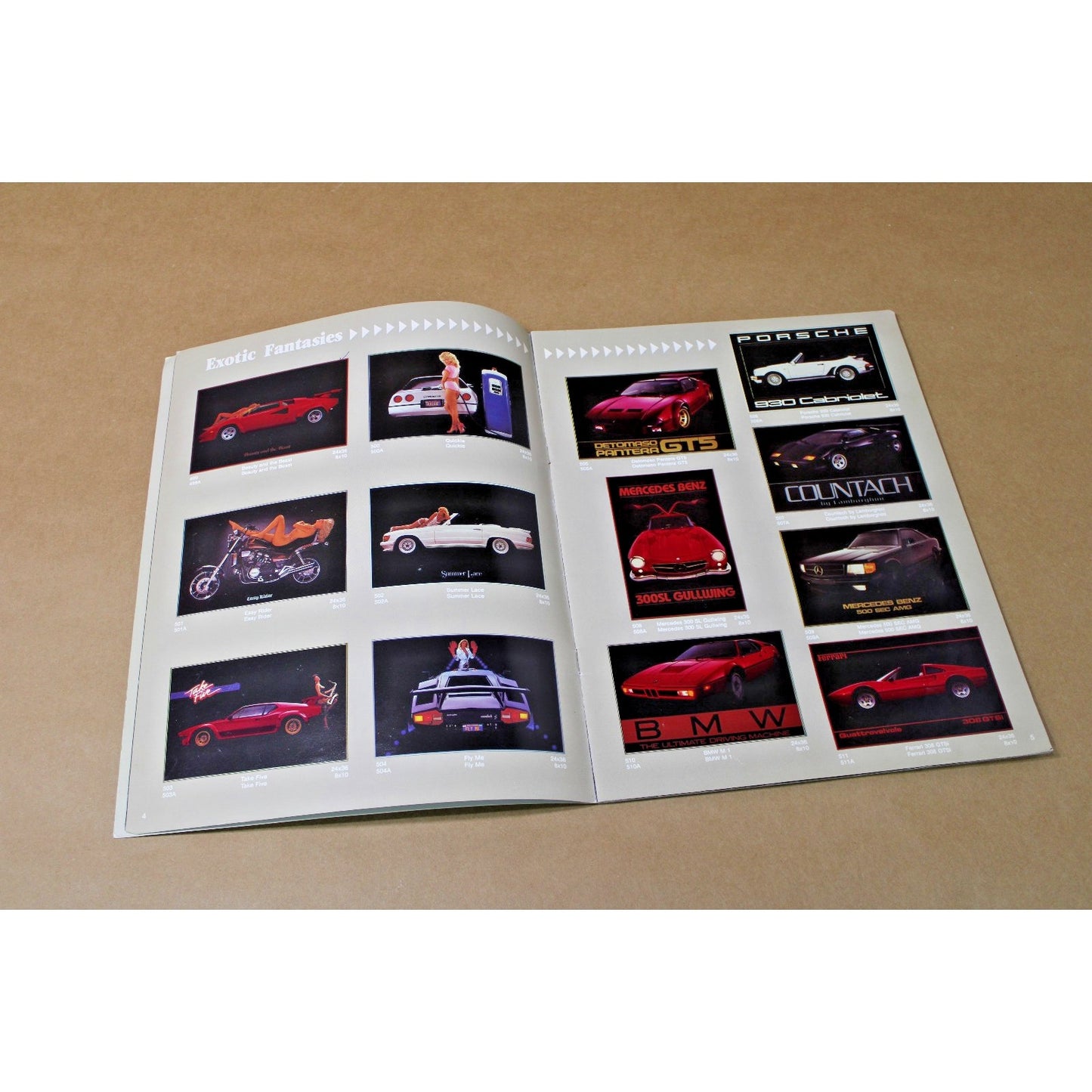 Vintage 1980s/ 90s Image Masters Posters Catalog Volume 2, Cars, Models, Photos