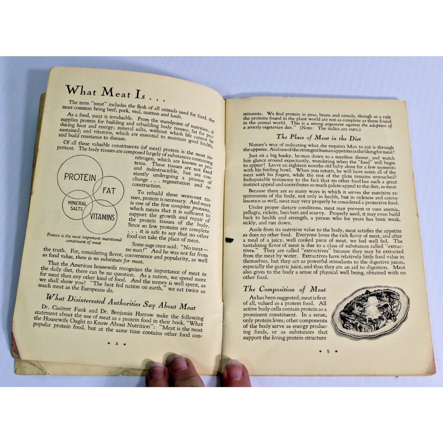 Antique 1934 Armour & Co. Meat Selection Preparation 100 Ways to Serve Booklet