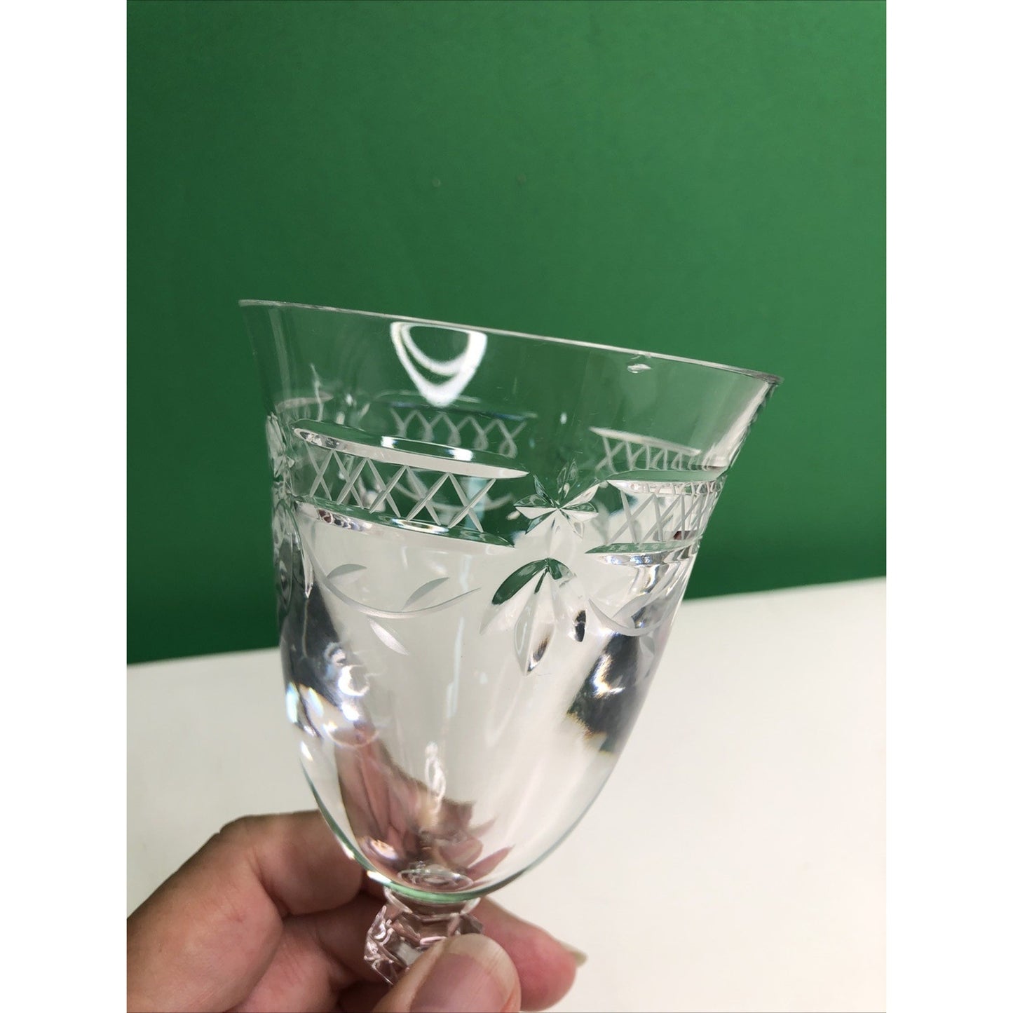 Mixed Lot 7 Royal Doulton WELLESLEY Wine Glasses (3) & Water Goblets (4) CHIPS