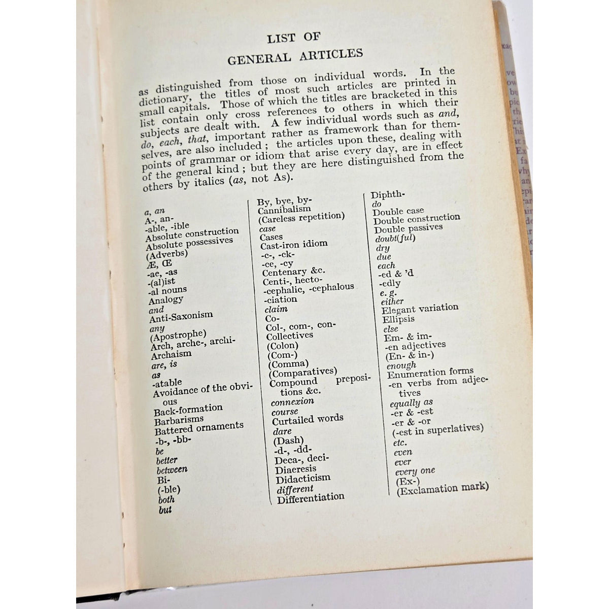 Vintage 1954 H.W. Fowler Modern English Usage Oxford Clarendon Press Dust Jacket