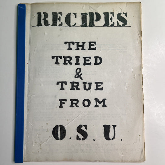 Vintage Cookbook Recipes Tried & True From O. S. U.