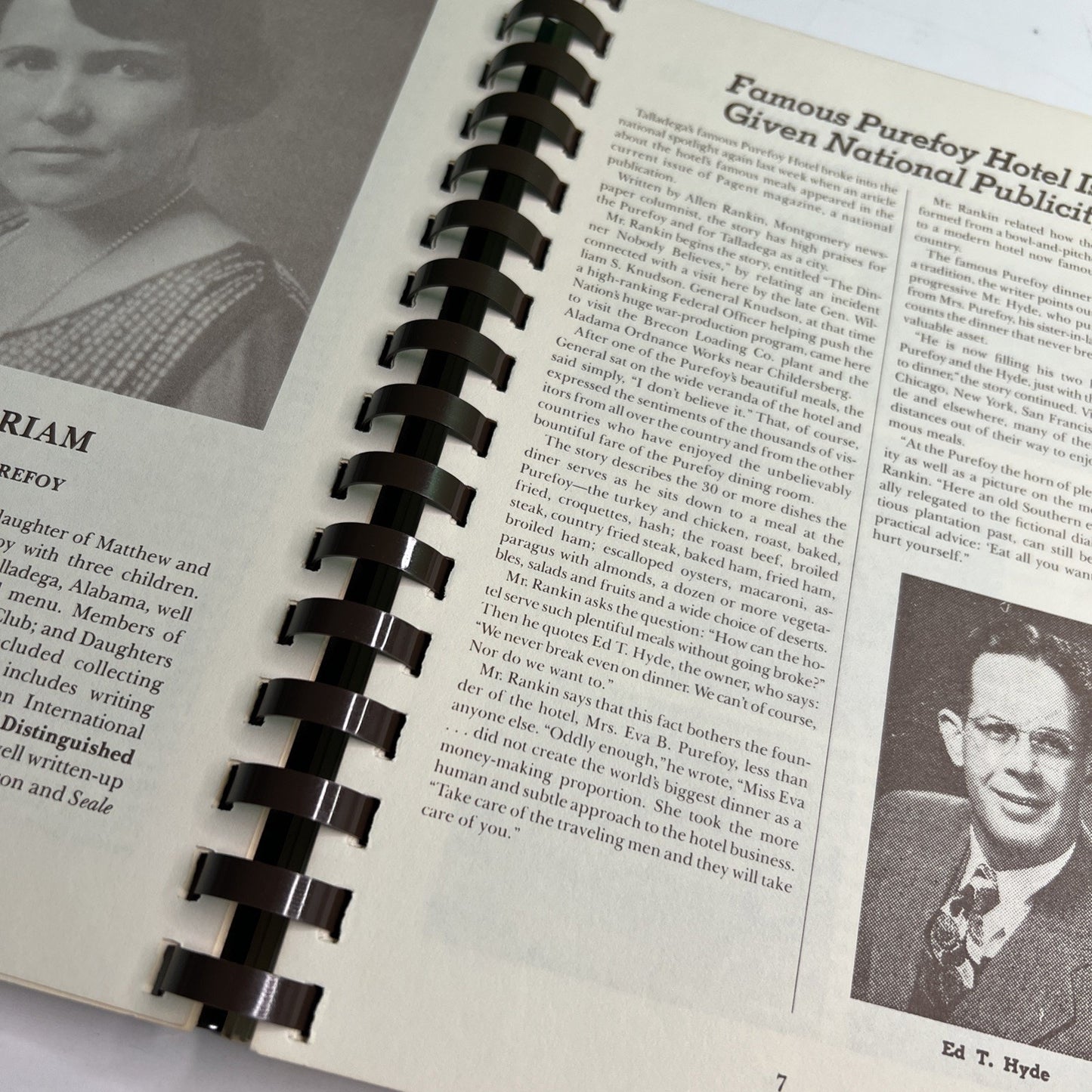 Purefoy Hotel Cook Book Talladega, Alabama Real Southern Cooking Recipes