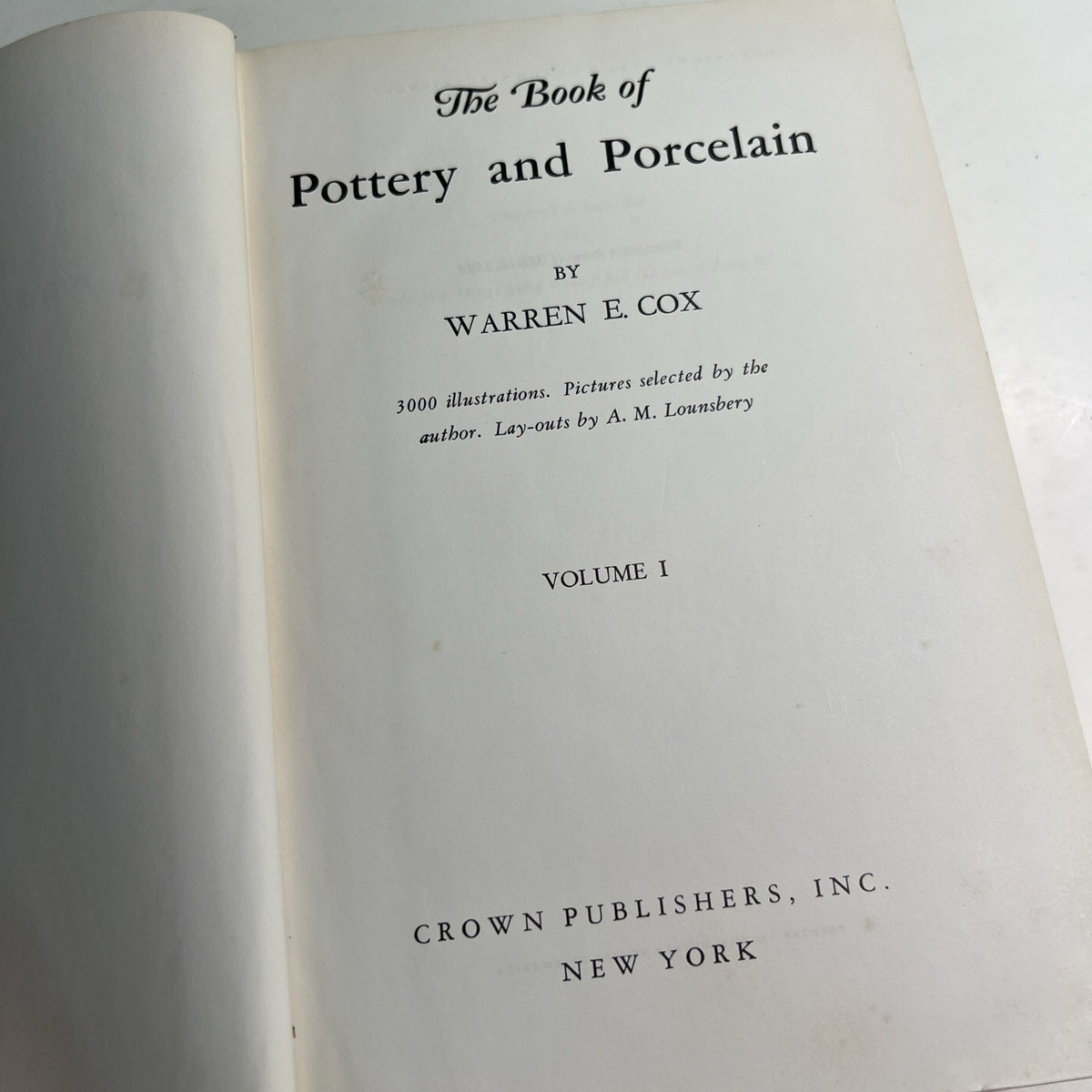 The Book Of Porcelain And Pottery Volumes 1 & 2 HC 14th Printing 1968 Cox Illus.