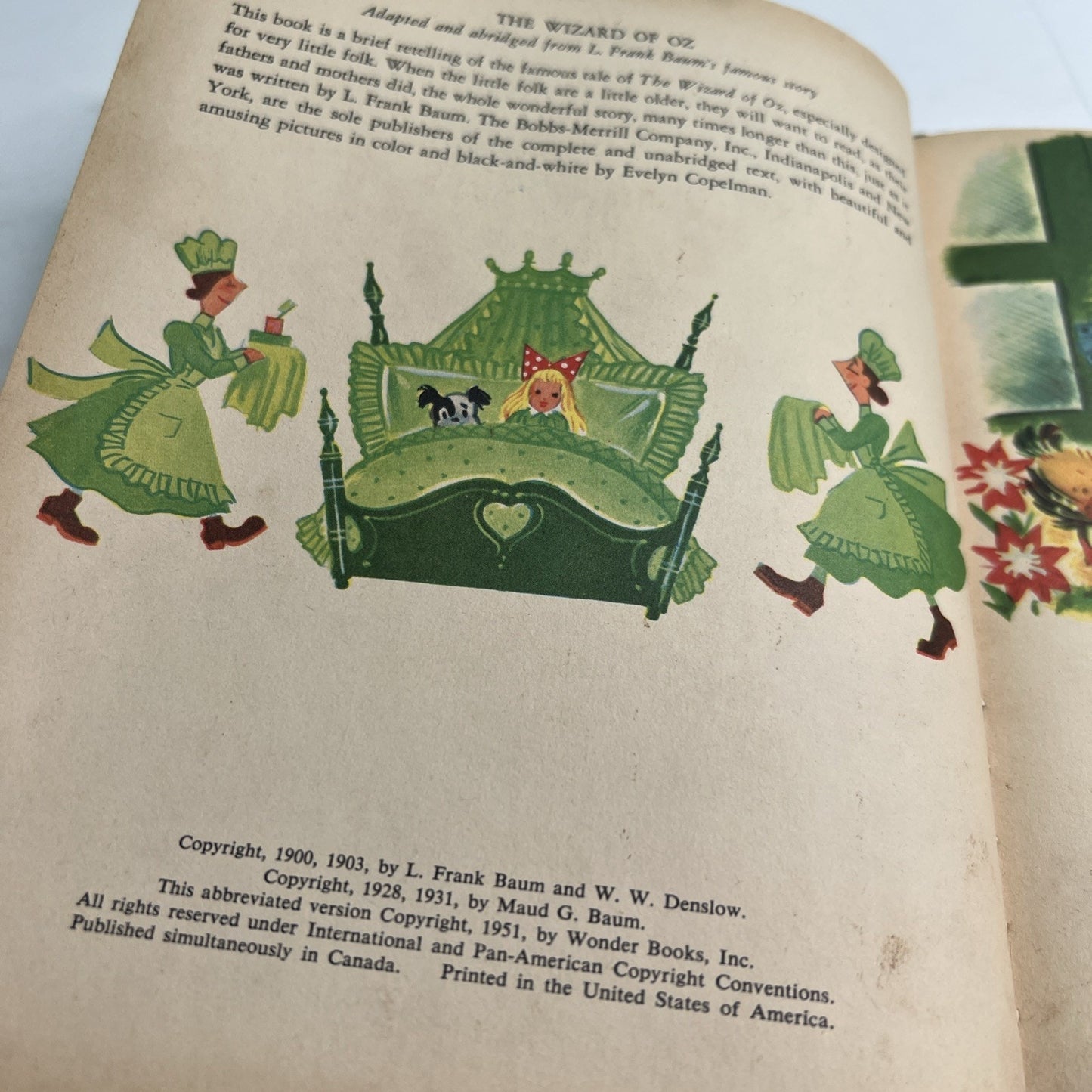 The Wizard Of Oz By Wonder Books 1951 L. Frank Baum Tom Sinnickson Illustrated