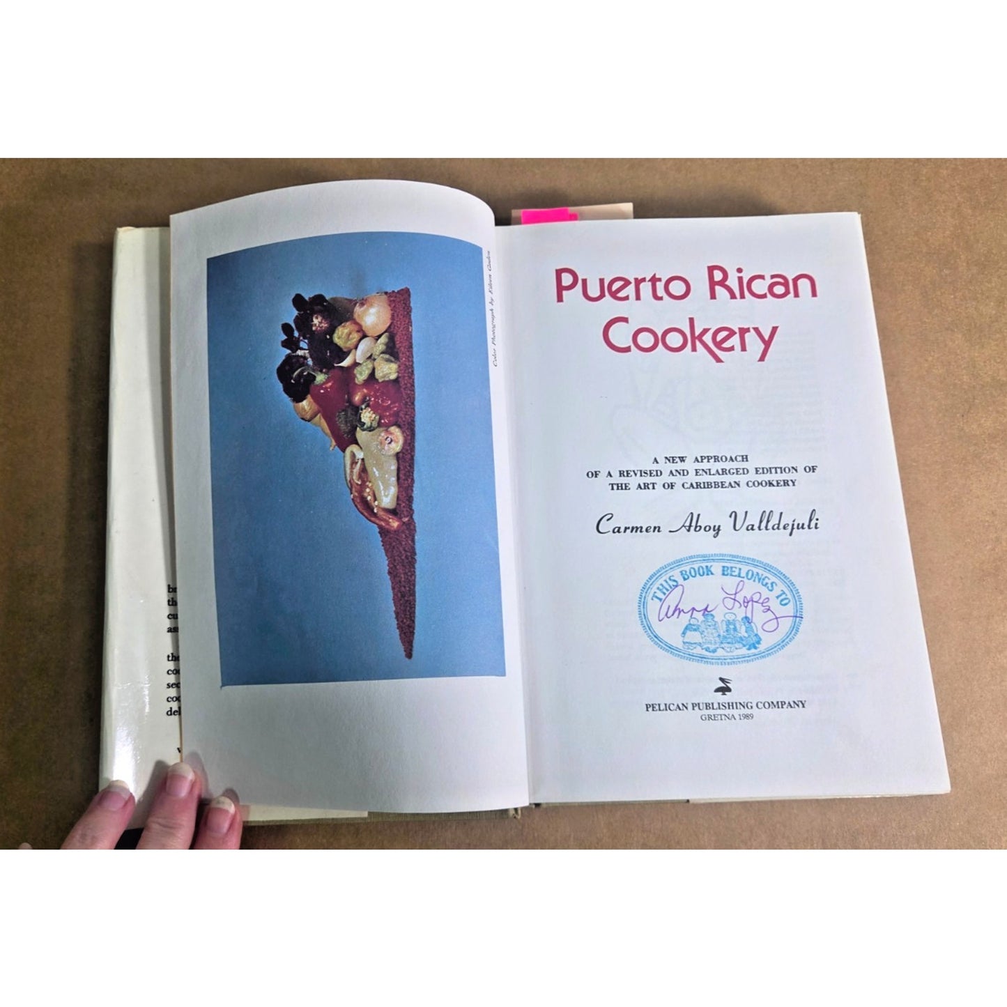 Vintage Puerto Rican Cookery Carmen Aboy Valldejuli 1989 Hardcover Cookbook