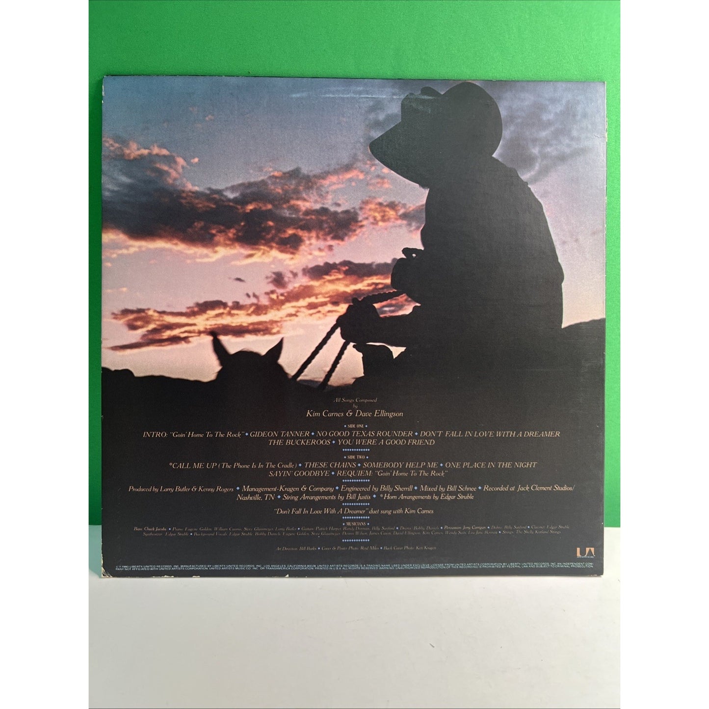 Kenny Rogers GIDEON Vinyl LP United Artists Records 1980 Poster