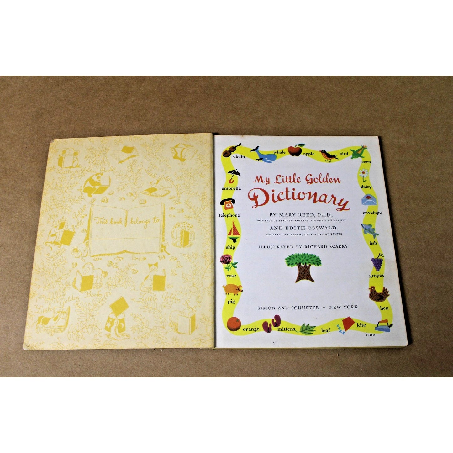 VTG 1949 MY Little Golden Dictionary Children's Book, Richard Scarry 1st Ed. VG