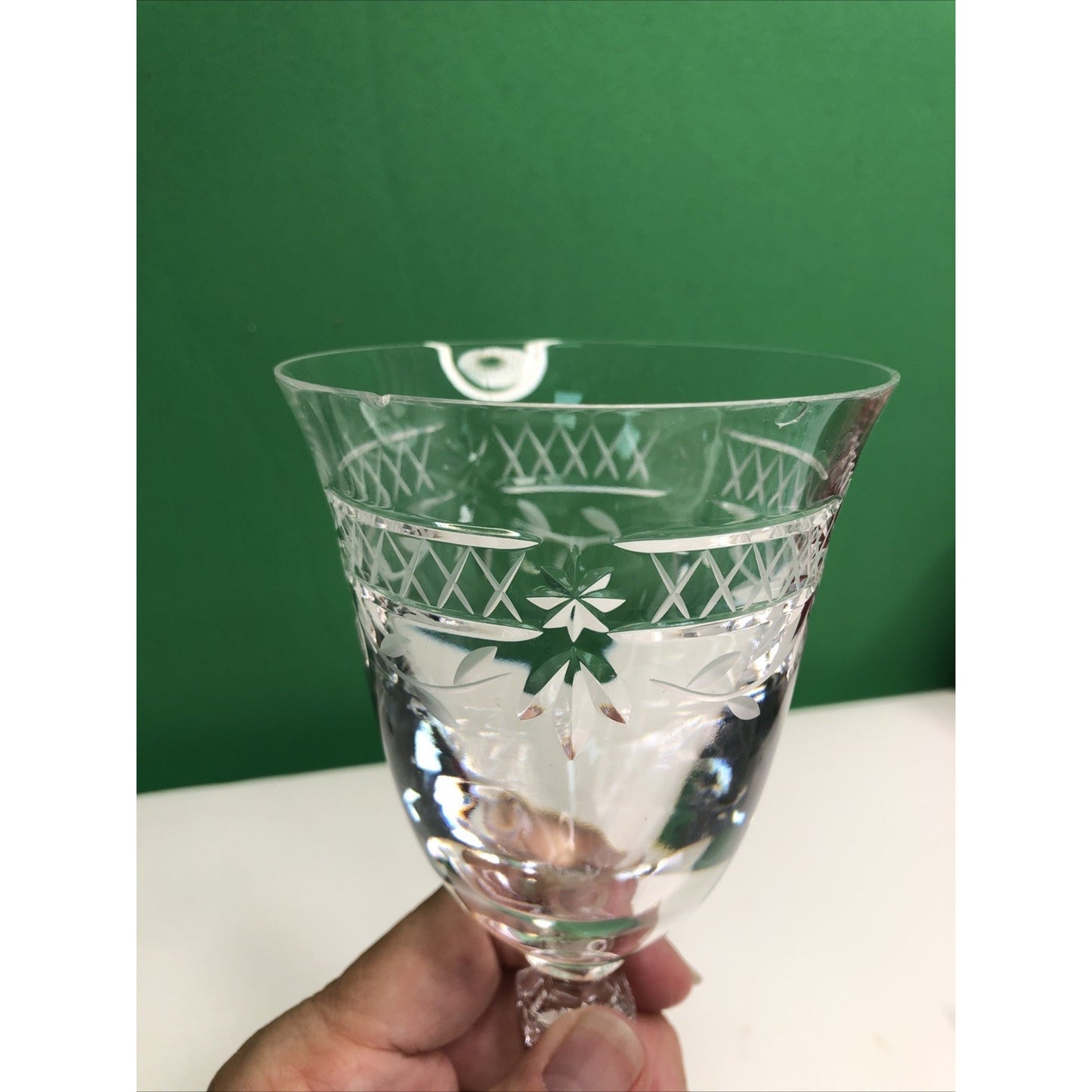 Mixed Lot 7 Royal Doulton WELLESLEY Wine Glasses (3) & Water Goblets (4) CHIPS