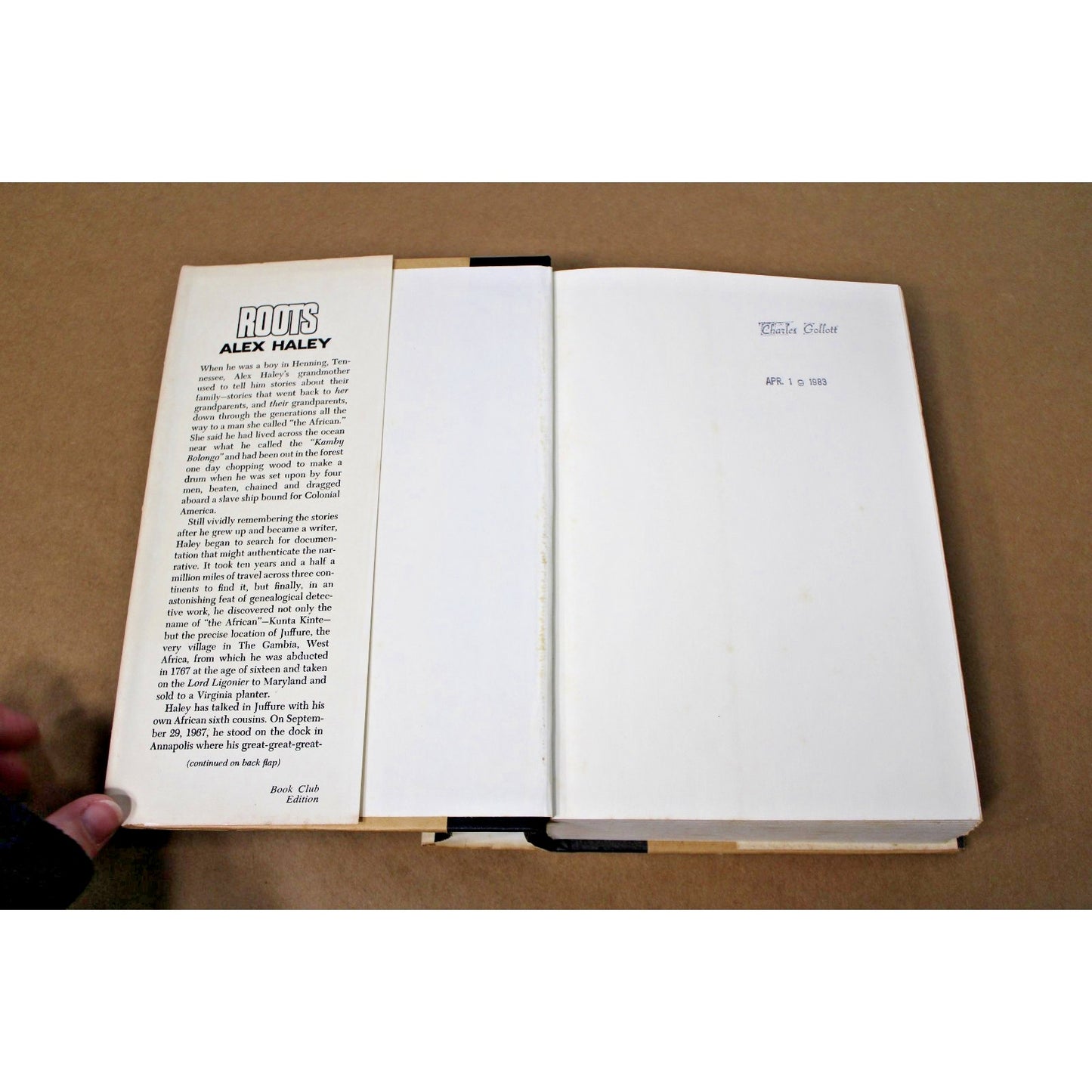 ROOTS: The Saga of an American Family by Alex Haley. Book Club Edition 1976