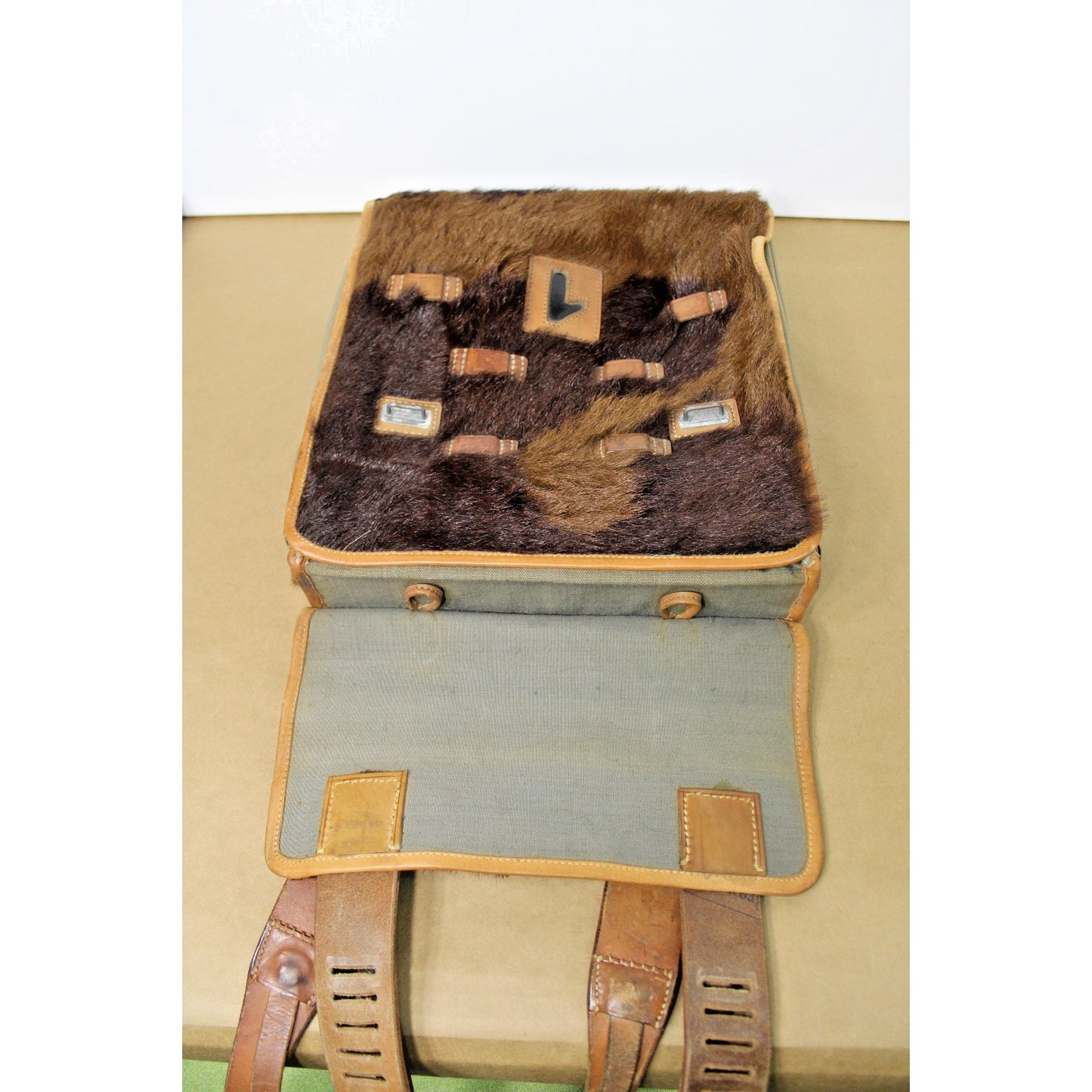 Original WWII German Wehrmacht Radio Signalman's Horse Hair M34 Backpack No. 1
