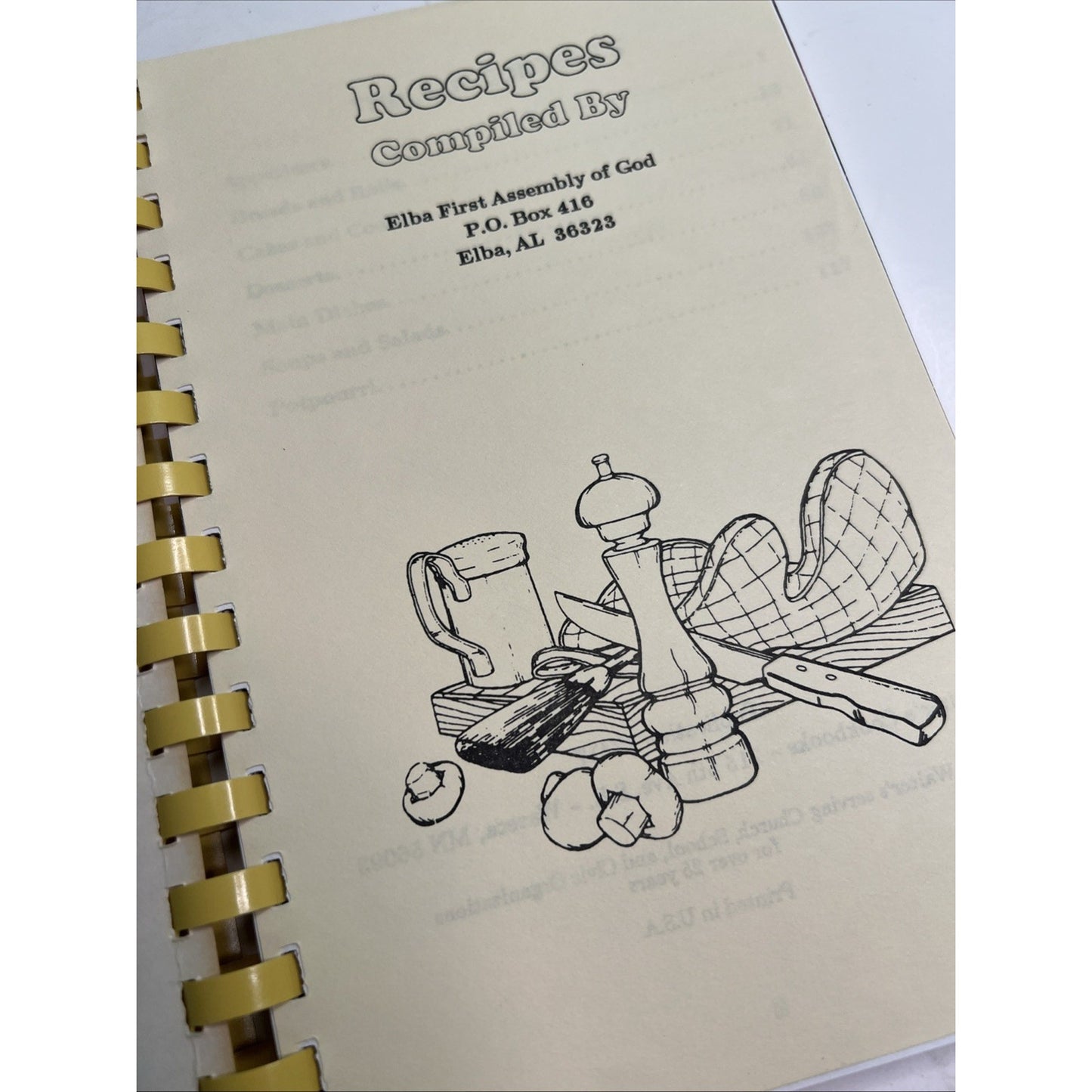 Vintage Cookbook Home Cooking Recipes By Elba First Assembly Of God Elba Alabama