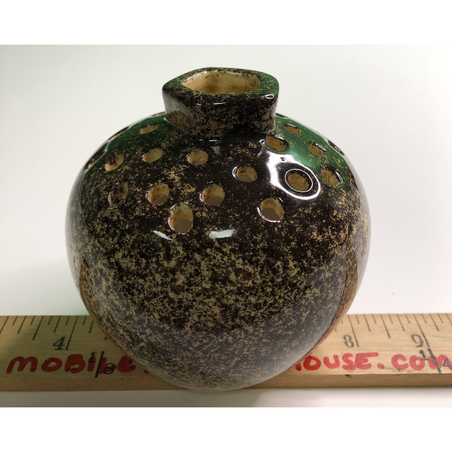 Vintage KELLOGGS ART POTTERY FLOWER FROG Incense Burner Northern Michigan
