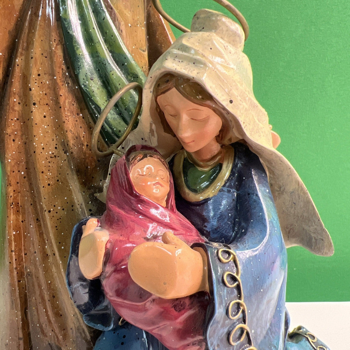 Holy Family Nativity Scene Figurine Statue Mary Joseph Jesus Christmas Decor 10”