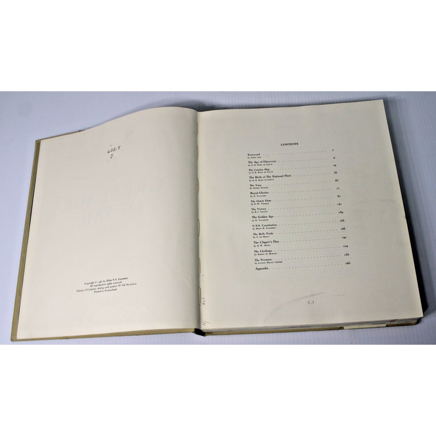 The Great Age of Sail- 1967 Large Coffee Table Book, Joseph Jobe, B.W Bathe