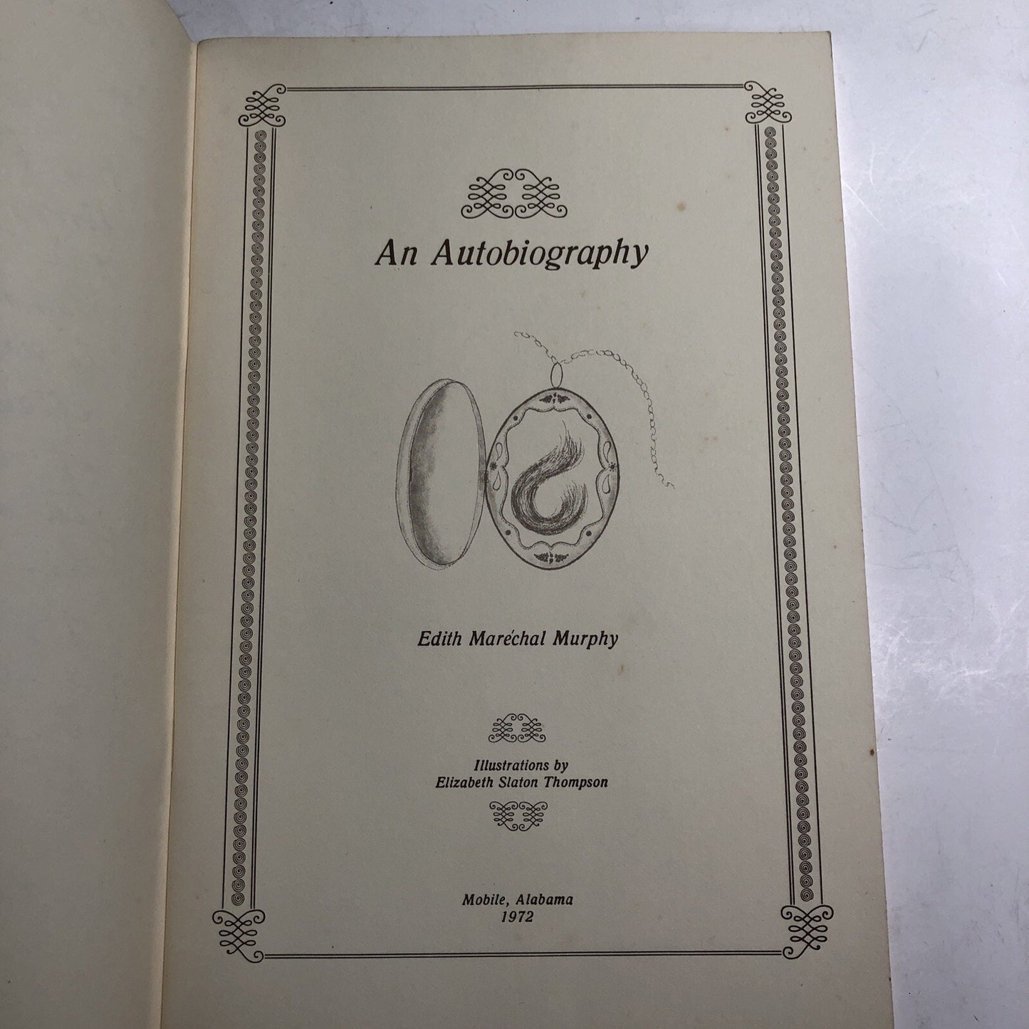 An Autobiography By Edith Maréchal Murphy Mobile Alabama AL 1972 PB SIGNED