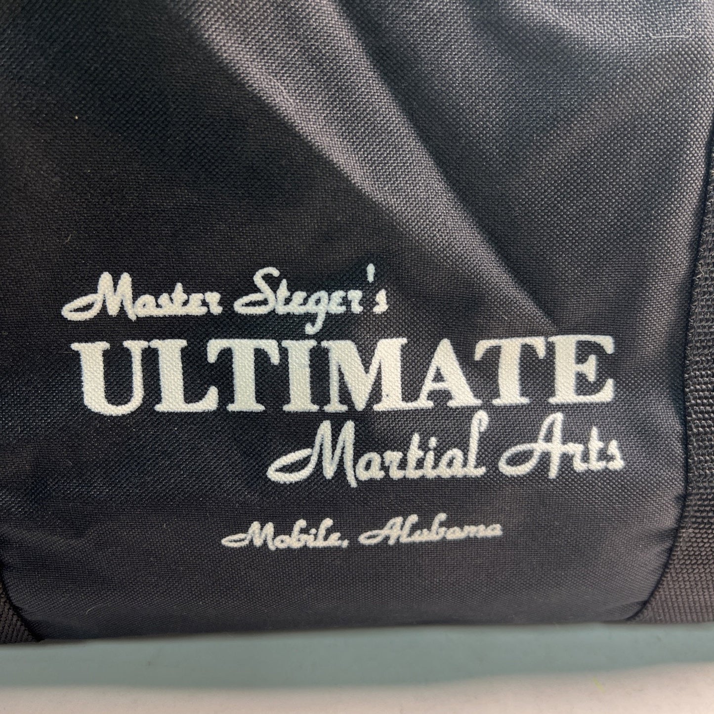 Vintage Gym Duffel Bag 23”x12”x12” Master Steger’s Martial Arts Mobile Alabama
