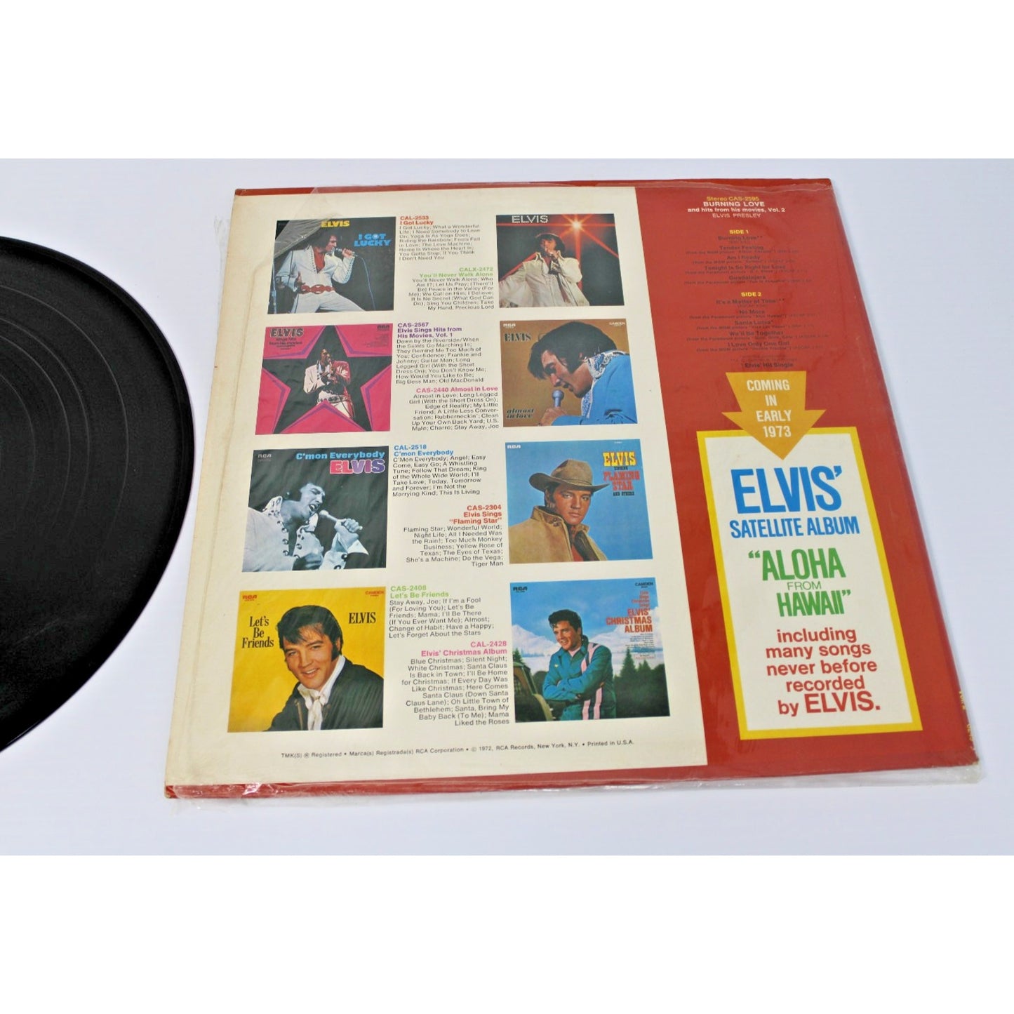 Elvis Presley- Burning Love And Hits From His Movies Vol.2, 1972 RCA CAS-2595 NM
