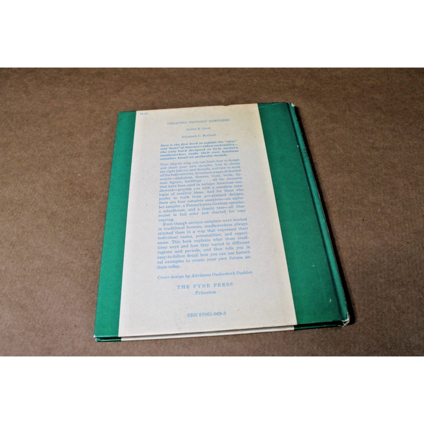 Creating Historic Samplers, Cross Stitch Embroidery Manual, Grow & McGrail 1974
