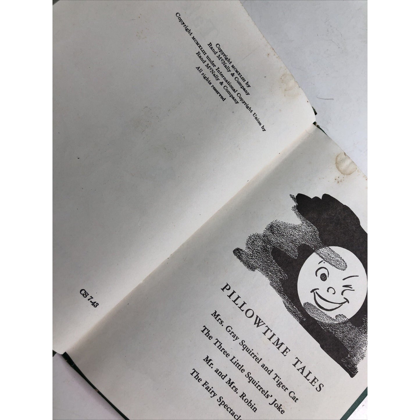 Ten Commandments/Pillowtime Tales MISPRINT READ DESCRIPTION Rand McNally 1943