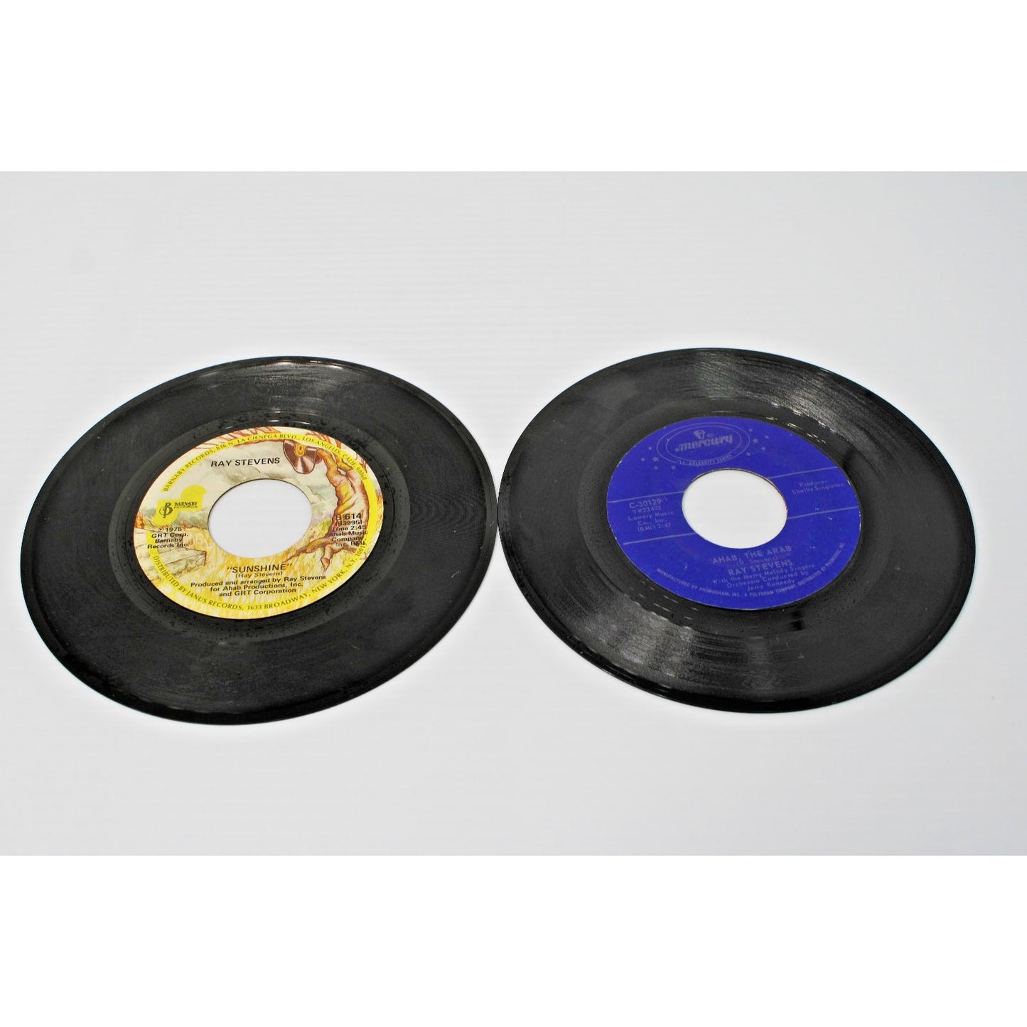 Ray Stevens- Two 7" 45 RPMs- Ahab the Arab, Misty, Sunshine, Hairy Ape