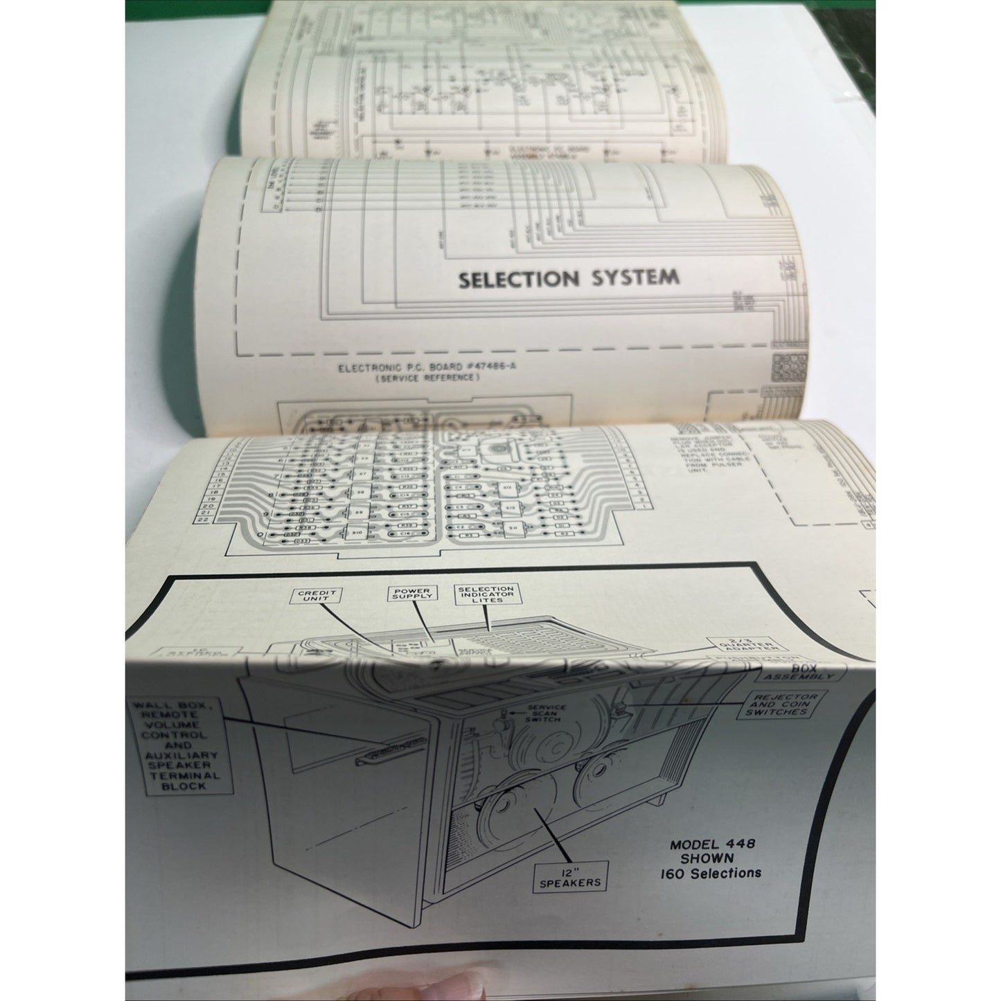 ORIGINAL ROCK-OLA MODEL 448 & 449 160/100 SELECTION PHONOGRAPH WIRING DIAGRAM