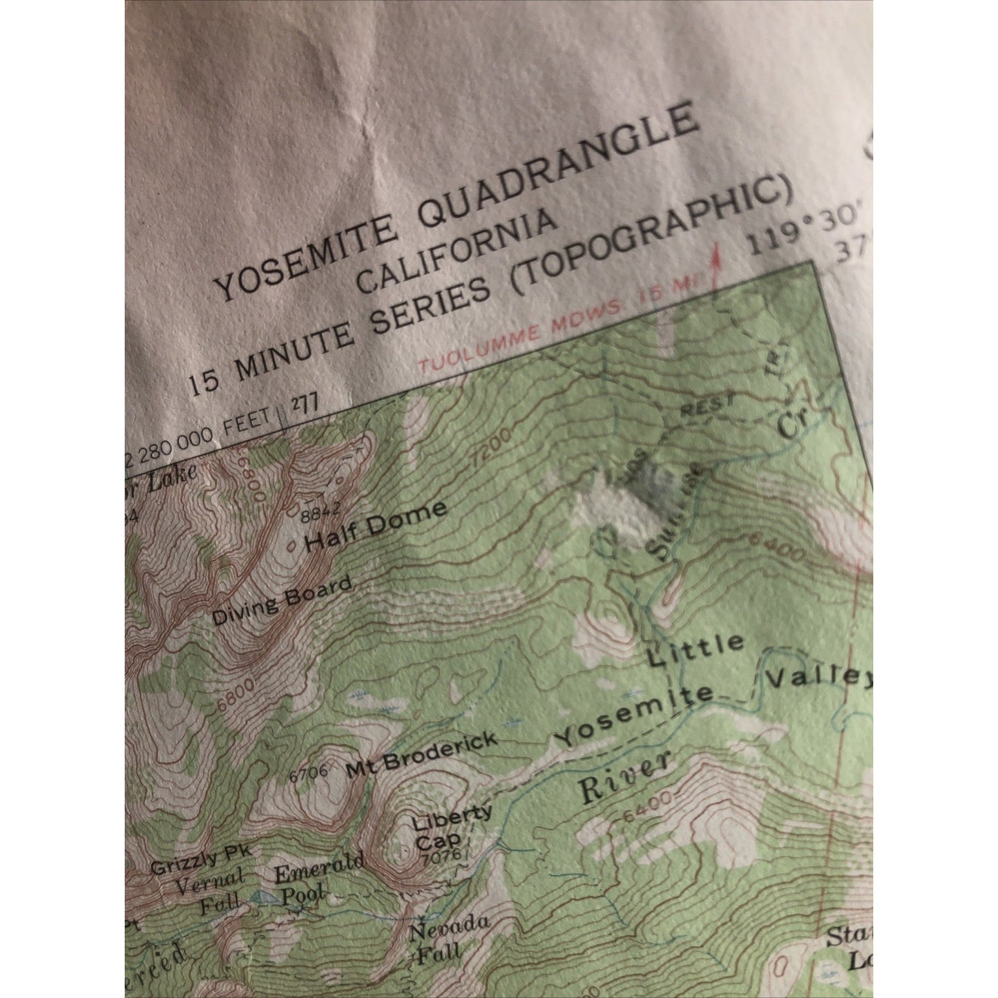 Lot 2 Topographical Maps California Yosemite National Park USGS 1956 - 17”x22”