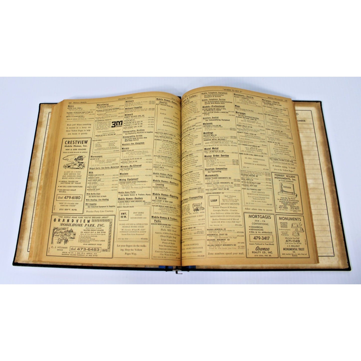 Vintage Mobile, Alabama 1964 Telephone Directory, Daphne, Fairhope, Chickasaw
