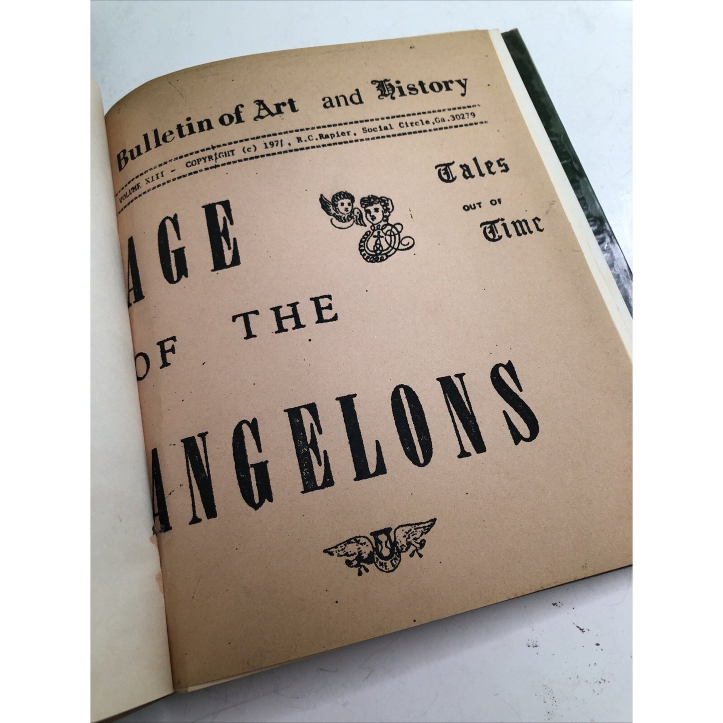 1971 Age Of The Angelons by Regina Rapier Atlanta Georgia Bulletin Art History