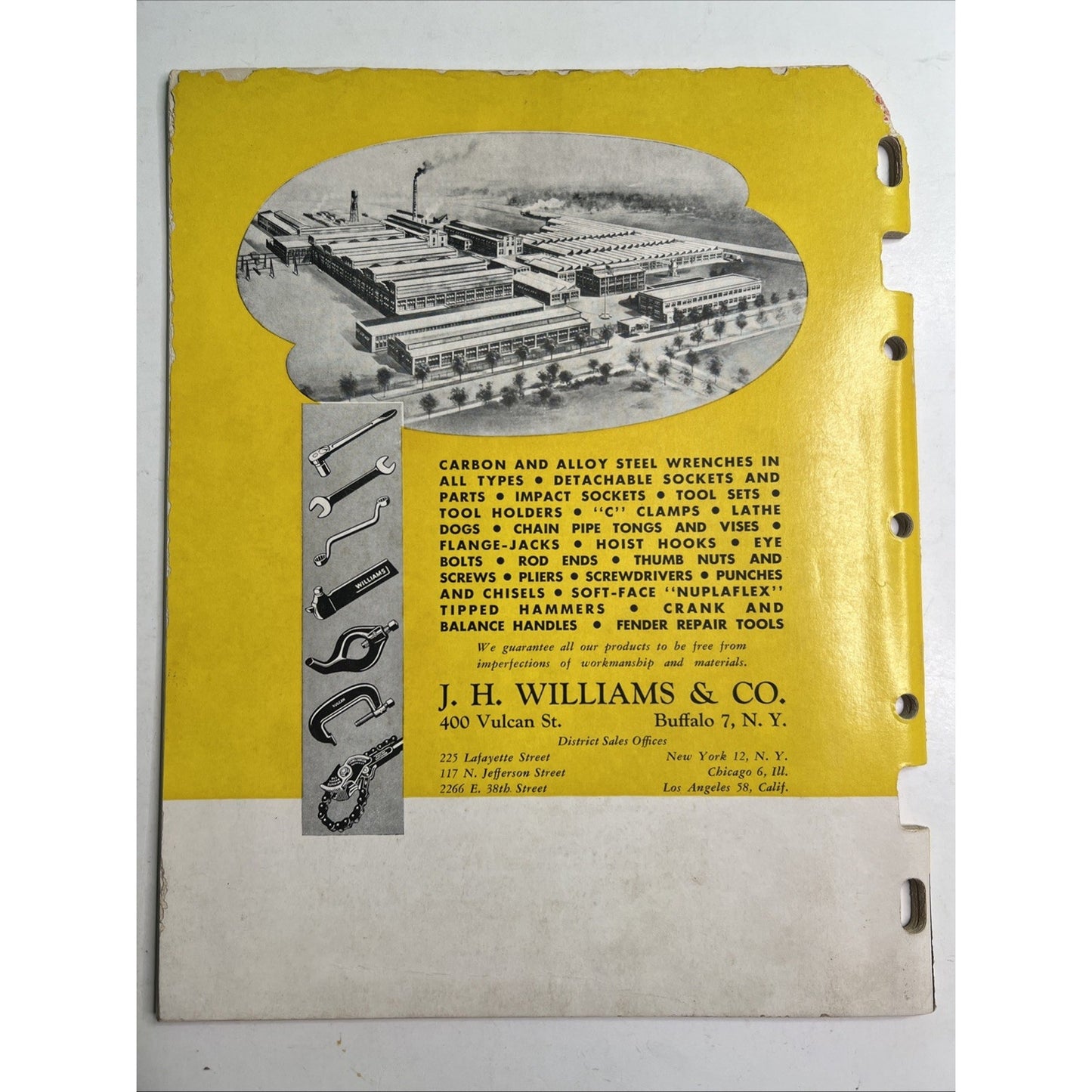 Williams Tools Of Industry Catalog No. 302 Industrial And Automotive Forgings
