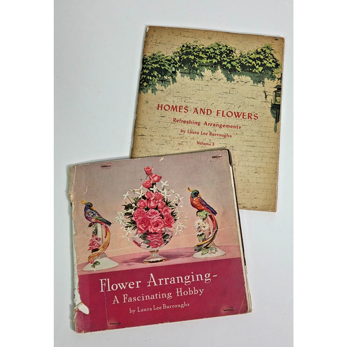 Vintage 1940s Coca-Cola Flower Arranging Books Laura Lee Burroughs Set of 2
